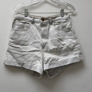 American Apparel Off-White Jean Shorts